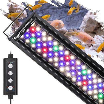 hygger 18W 24/7 Lighting Aquarium LED Light, Sunrise-Daylight-Moonlight Mode and DIY Mode, Adjustable Timer Adjustable Brightness Fish Tank Light with Extendable Bracket 7 Colors for Planted Tank