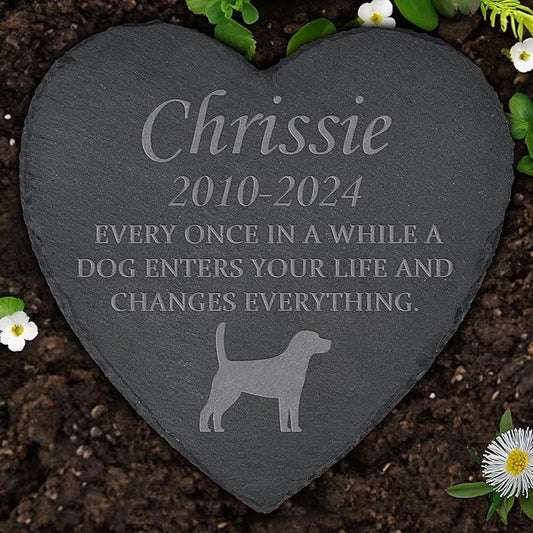 Dog Memorial Gifts for Loss of Dog, Dog Memorial Stone, Pet Memorial Gifts, Pet Memorial Gifts for Dogs, Loss of Dog Sympathy Gift, Dog Bereavement Gifts, Dog Remembrance Gift - A Dog Enters Your Life