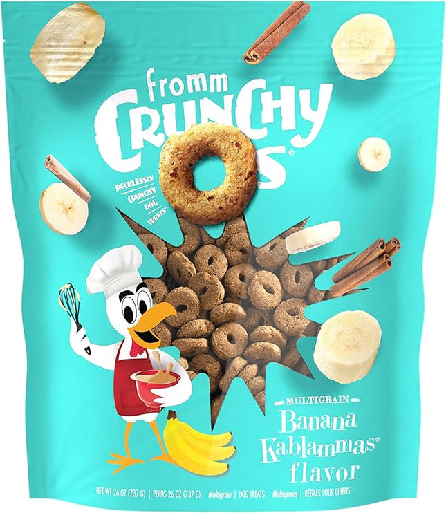 Fromm Crunchy Os Banana Kablammas Dog Treats - Premium Crunchy Dog Treats - Banana Recipe - 26 oz