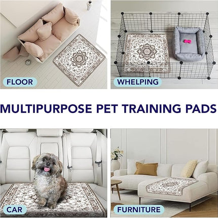 PUPIBOO Washable Pee Pads for Dogs and Cats - Super Absorbent Reusable Puppy Training Pads - 100% Waterproof, Leak-Proof & Non-Slip Whelping Pads for Pet Housebreaking