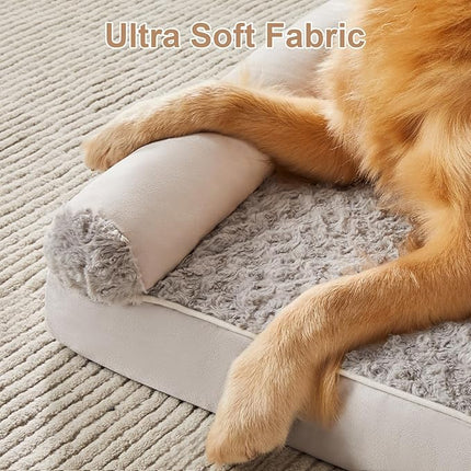 BFPETHOME Dog Beds for Large Dogs, Orthopedic Dog Bed for Medium Large Dogs,Big Waterproof Couch Pet Bed with Removable Washable Cover
