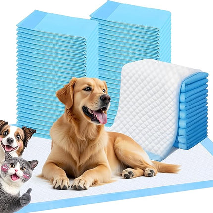 FluffyDream Super Absorbent Waterproof Dog and Puppy Pet Training Pad, Housebreaking Pet Pad,Blue (17.6"x23.6" (300PCS))