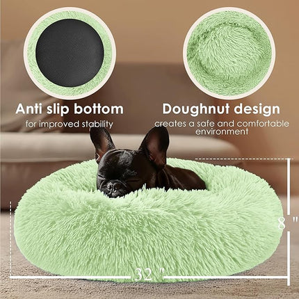 Dog Beds Large Sized Dog and Cats, 32in Pet Beds for Large Pet, Washable Indestructible Extra Large Dog Bed (Green)