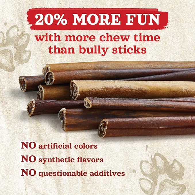 Natural Farm Collagen Sticks 6-Inch Dog Chews - Odor-Free, 95% Natural Collagen Supports Healthy Joints, Skin & Coat - Small, Medium Dogs – Lasts 20% More (6 inch, 5 Pack)