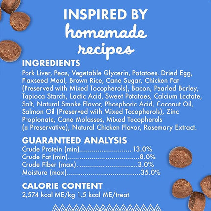 Buddy Biscuits Trainers 10 Oz. Pouch of Training Bites Soft & Chewy Dog Treats Made with Bacon Flavor