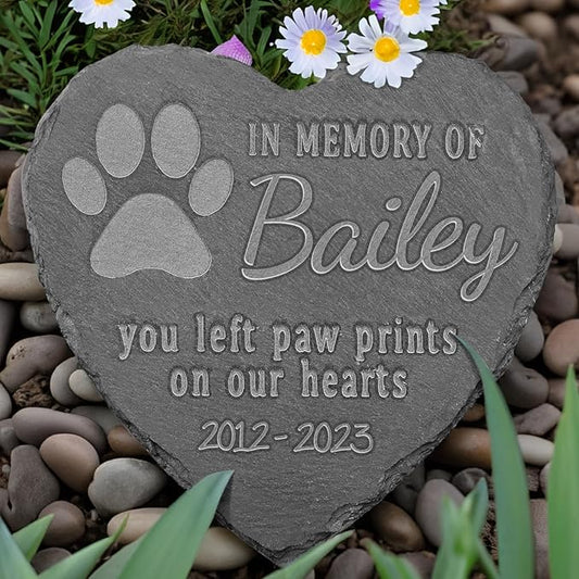 Pet Memorial Gifts, Personalized Pet Memorial Stone, Pet Remembrance Gift, in Memory of Dog Cat, Loss of Pet Sympathy Gift, Dog Memorial Gifts for Loss of Dog, Pet Loss Gift - 6*6 Inches Stone