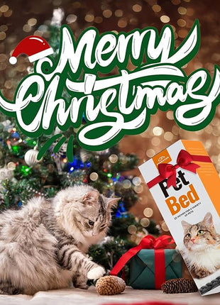 Cat Dog Bed for Pets, Rectangle Pet Bed Gift for Puppy and Kitten, Machine Washable Calming Fluffy Pet Couch Sofa for Indoor Outdoor, Portable Soft Cat Bed with Non-Slip Bottom (Small, Dark Grey)