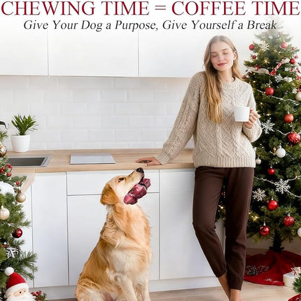 Apasiri Dog Toys for Aggressive Chewers with Bacon Flavor: 3-Pack Dog Bones for Large Dogs, 8" Chew Toys Long-Lasting, Tough Nylon & Rubber Dogs Toys