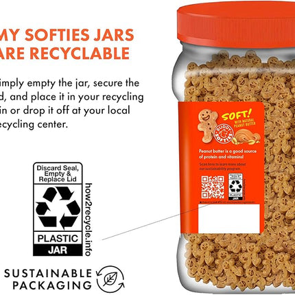Buddy Softies Soft & Chewy Dog Treats, Peanut Butter, 20 oz. Jar