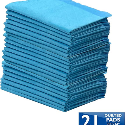 Four Paws Wee-Wee Superior Performance Unscented Extra-Large Pee Pads for Dogs & Puppies, Quilted Leak-Proof Dog Housebreaking Potty Training Floor Protection, 28" x 34", 21 Count