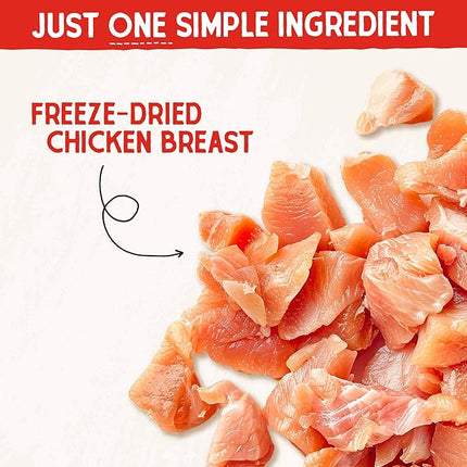 Stella & Chewy's Freeze-Dried Raw Chicken Breast Dog Treats - Single Ingredient, No Additives - Premium Training Treats - Perfect For Picky Eaters - 2.75oz Bag