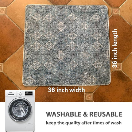 nunubaby Washable Pee Pads for Dogs, Stylish, Non-Slip and Leak-Proof Pee Pads. Reusable Potty Pads for Dogs for Crates and Floors.(Blue/Multi, 36" x36" )