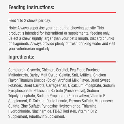 DreamBone DreamSticks, Rawhide Free Dog Chew Sticks Made with Real Chicken and Vegetables, 9 Sticks