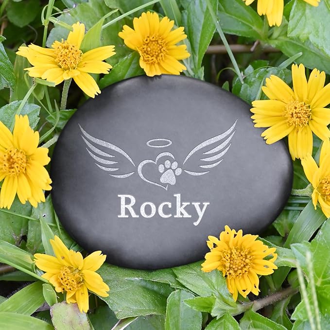Personalized Pet Memorial Stones for Dogs - Pet Memorial Gifts for Dogs - Sympathy Gifts for Loss of Pet Dog - Dog Passed Away Gift - Cat Memorial Gifts for Loss of Cat - Pet Bereavement Gifts