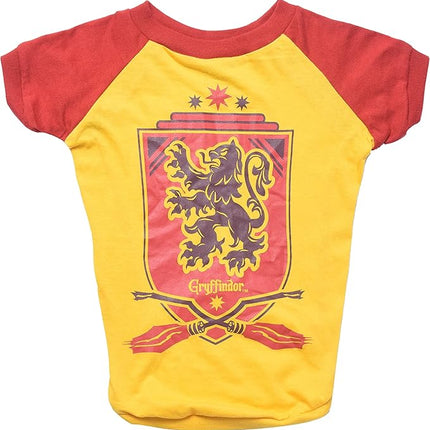 Harry Potter Gryffindor Dog T-Shirt - Pet Costume Shirt for Dogs - Officially Licensed Dog Apparel & Accessories for Hogwarts Houses, Size Large