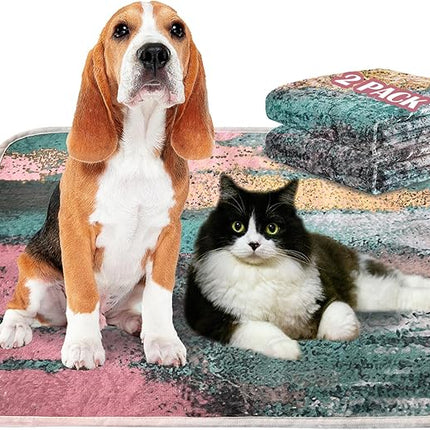 Qeils Washable Pee Pads for Dogs, 2 Pack Reusable Puppy Pads 36"x41" Super Absorbent Leakproof Dog Training Pads, Non-Slip Potty Pads for Crate, Floor, Couch, Whelping Pads Litter Mat Puppy Supplies