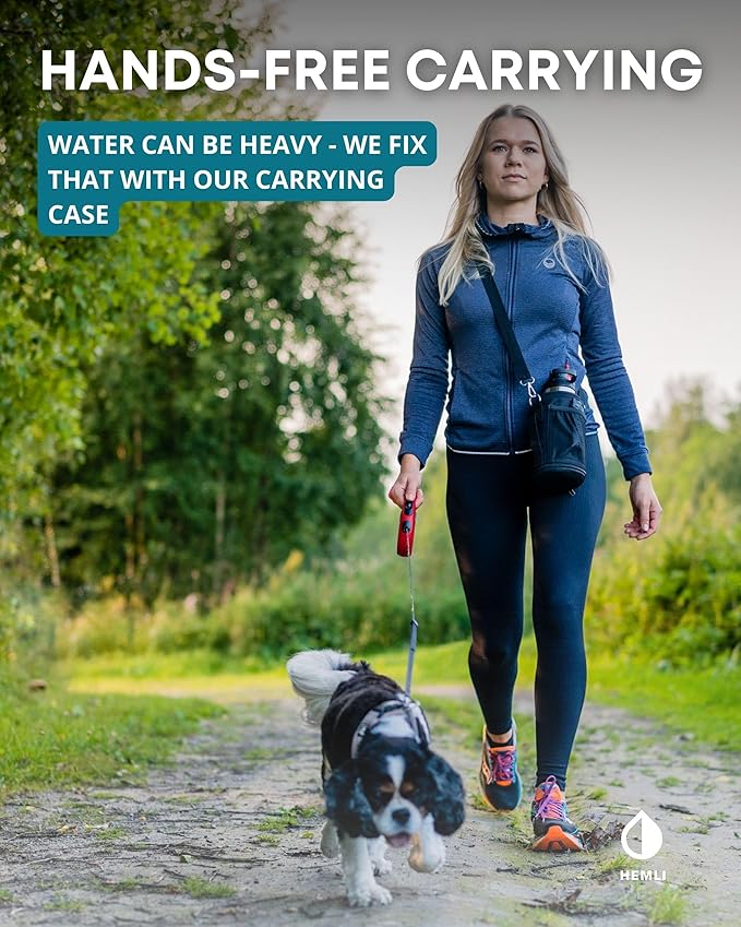 32 oz. Portable Dog Water Bottle and Bowl for Walking, Hiking and Travel