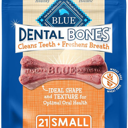 Blue Buffalo Dental Bones Small Natural Dental Chew Dog Treats Bag Value Pack
