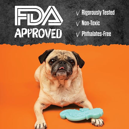 BULLYMAKE Green Tough Chew Horseshoe Toy for Dogs, Durable Nylon Dog Toys for Aggressive Chewers, Dental Stimulating, Tough Chewers, Boredom Busting, Made in USA