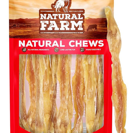 Natural Farm Extra-Thick Beef Tendons (9-12 Inch, 12 Pack), Natural Chondroitin and Collagen: Supports Healthy Joints, Great for Dental Health – Made & Packaged, All Dog Sizes