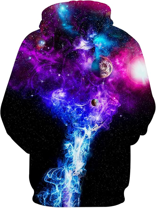 Yasswete Unisex Adults 3D Printed Fashion Hoodies for Men Women Pullover Novelty Sweatshirts with Big Pockets