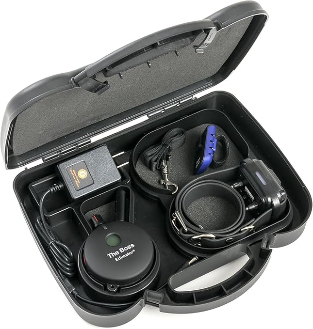 Educator E-Collar Humane Dog Training Collar with Remote, Features 100 Levels of Safe Stimulation, Tapping Sensation, Night Light, Waterproof, Rechargeable, 1 Mile 1 Dog, Black