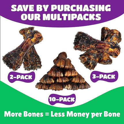 Large Dog Bones Long Lasting, Liver Coated Dog Bones for Aggressive Chewers, Natural Treats for Large Dogs, Healthy Beef Shin Chew Bone, 1 Count