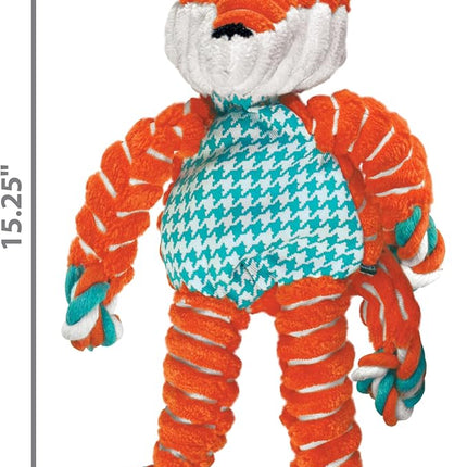 KONG Floppy Knots - Knotted Rope Dog Toy Entices Play - Tug Toy Satisfies Natural Instincts - Dog Supplies with Floppy Design & Minimal Stuffing - Fox, for Medium/Large Dogs