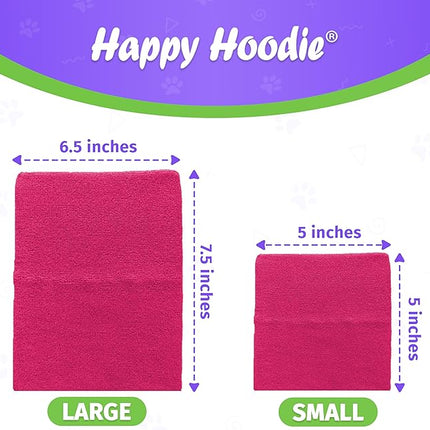 Happy Hoodie The Original Dog & Cat Calming Band - American Brand - Anxiety Relief/Noise Protection - Grooming - Thunder - Fireworks 2 Pack Pink (1 Small, 1 Large) - Since 2008