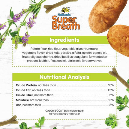 FIDO - Super Breath Dental Care Bones for Dogs - 8 Treats Per Pack (3 Pack) - Dog Dental Treats for Medium Dogs (Made in USA) - Dog Dental Chews Help Reduce Plaque, Tartar Buildup, and Freshens Breath