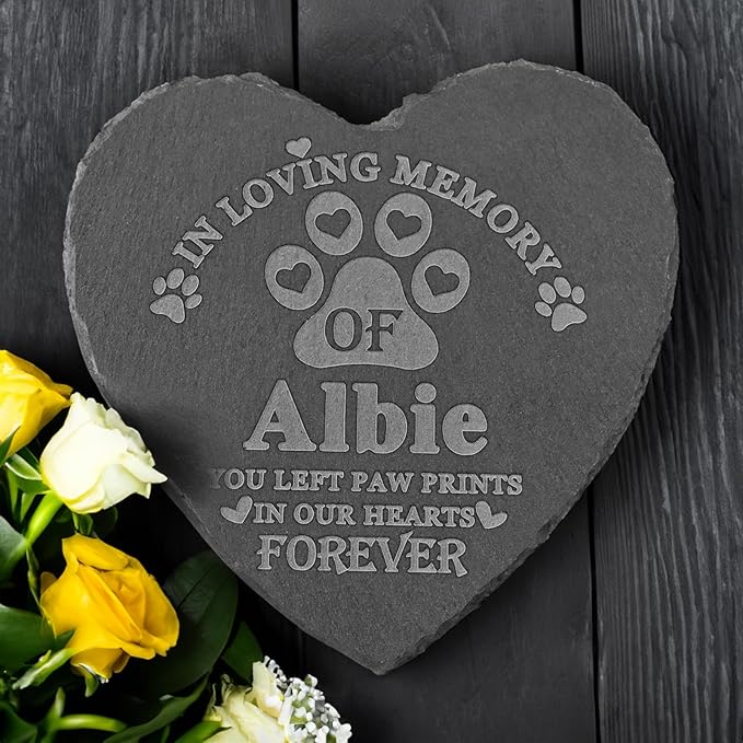 Pet Memorial Stones, Personalized Pet Memorial Gifts, Pet Loss Gifts, Remembrance Condolences Bereavement Gifts for Loss of Pet, Cemetery Decorations for Grave, Pet Grave Markers