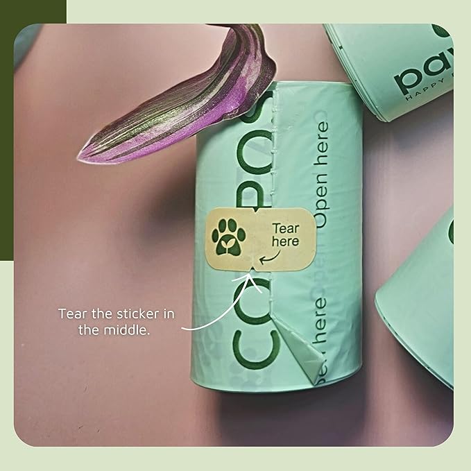 Pawtria Eco Duo Set: Dog Poop Bags (120) + Premium BPA Free Silicone Treat Case (3.25"H X 2.75"L), BPA-Free, Leak-Proof, Biodegradable, Zero Waste, Supports Rescue Dogs (Treat Case + 120 Poo Bags)