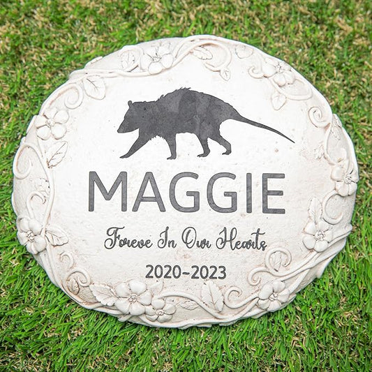 Personalized Opossuml Memorial Stone, Pet Grave Marker Opossuml, Opossuml Headstone, Opossuml Tombstone, Opossuml Gravestone, Opossuml Memorial Gifts