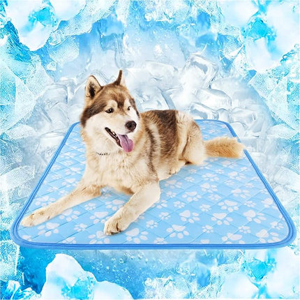 Rywell Cooling Mat for Dogs Large, 36'' x 27'' Color Changing&Arc-Chill Cooling Fiber QMAX>0.5, Washable Non-Toxic Portable Kennel Dog Bed, Non-Slip&Foldable Crate Pad for Large Dog