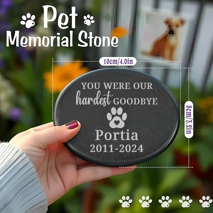 Pet Memorial Gifts, Dog Memorial Stone, Pet Memorial Stones for Cat, Loss of Dog, Loss of Cat, Pet Loss Gifts, in Memory of Pet