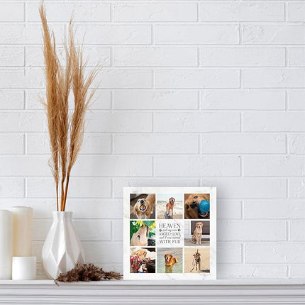 Lifesong Milestones Wooden Shadow Box Cremation Urn for Pet Ashes| Urns for Ashes of Deceased Pet Dog Cat| Sympathy Keepsake 6x6