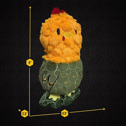 Bite Force -Durable & Strong Dog Toy Rooster with Squeaker, Kevlar-Reinforced for Aggressive Chewers for Small Medium Large Dogs - Green.