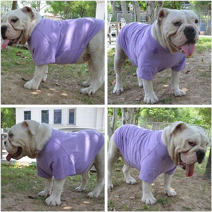 Lovelonglong 2019 Pet Clothing Dog Costumes Basic Blank T-Shirt Tee Shirts for Small Dogs Violet M