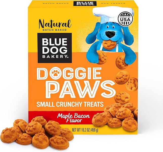 Blue Dog Bakery Natural Dog Treats, Doggie Paws, Maple Bacon Flavor, 16.2oz (1 Count)