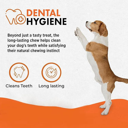 Canine Naturals Peanut Butter Chew - Rawhide Free and Dog Treats - Made from Real Peanut Butter - All-Natural and Easily Digestible - 10 Pack of 5 Inch Stick Chews