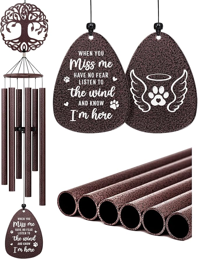 SteadStyle Pet Memorial Gifts - Pet Memorial Wind Chime, Memorial Wind Chimes for Loss of Dog, Sympathy Wind Chimes for Loss of Dog, in Memory of Dogs Gifts