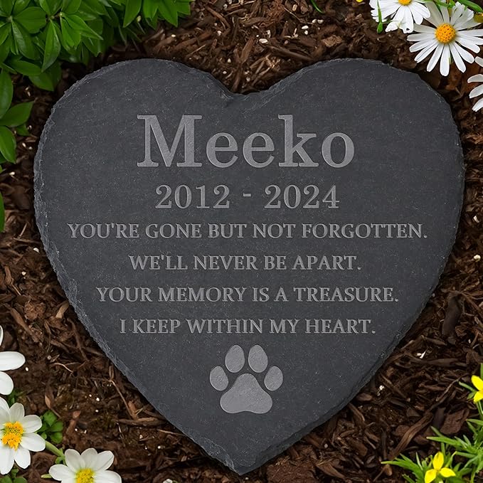 Personalized Pet Memorial Stone, Dog Memorial Gifts for Loss of Dog, Pet Loss Gifts, Pet Memorial, Loss of Dog Sympathy Gift, Dog Remembrance Gift, Pet Bereavement Gifts - Keep Within My Heart