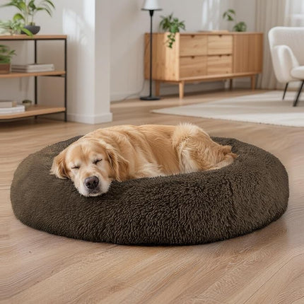 Dog Beds Large Sized Dog and Cats, 32in Pet Beds for Large Pet, Washable Indestructible Extra Large Dog Bed (Coffee)