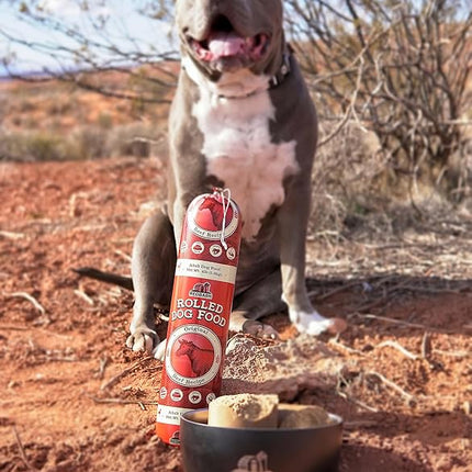 Redbarn Pet Products Premium Rolled Dog Food, Semi-Moist, Beef Recipe - High Protein Full Feed, Topper, Training Treat, or Pill Pouch - Balanced Meal with Functional Ingredients - 4 lb, 8 Rolls