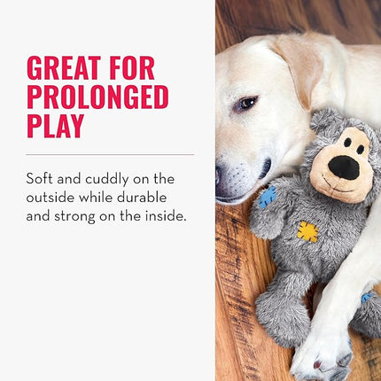 KONG - Wild Knots Bear - Internal Knotted Ropes and Minimal Stuffing for Less Mess - for Small/Medium Dogs (Assorted Colors)