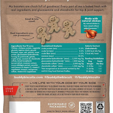 Buddy Biscuits Boosters 5 oz. Bag of Hip and Joint Soft Chews Dog Treats Made with Natural Chicken