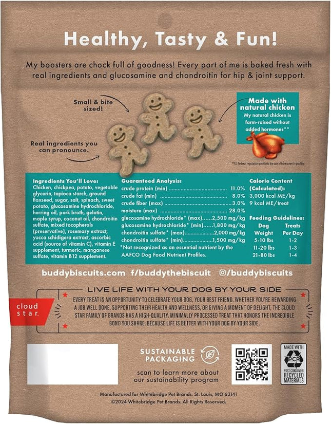 Buddy Biscuits Boosters 5 oz. Bag of Hip and Joint Soft Chews Dog Treats Made with Natural Chicken