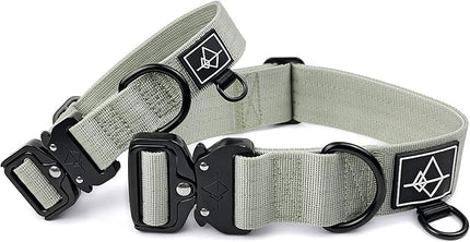 Made to ROAM Premium Dog Collar - Adjustable Heavy Duty Nylon Collar with Quick-Release Metal Buckle (Eucalyptic Glow, Classic Size 5)