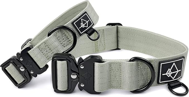 Made to ROAM Premium Dog Collar - Adjustable Heavy Duty Nylon Collar with Quick-Release Metal Buckle (Eucalyptic Glow, Classic Size 5)