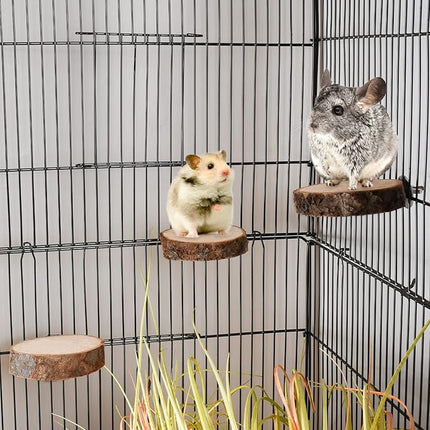 9 PCS Natural Wood Bird Perch, Wooden Parrot Perch Stand Bird Cage Branches Platform Accessories for Parakeets Cockatiels Conures Macaws Finches Love Birds